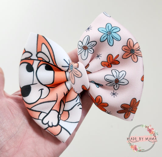 Orange Pup Scuba Bow