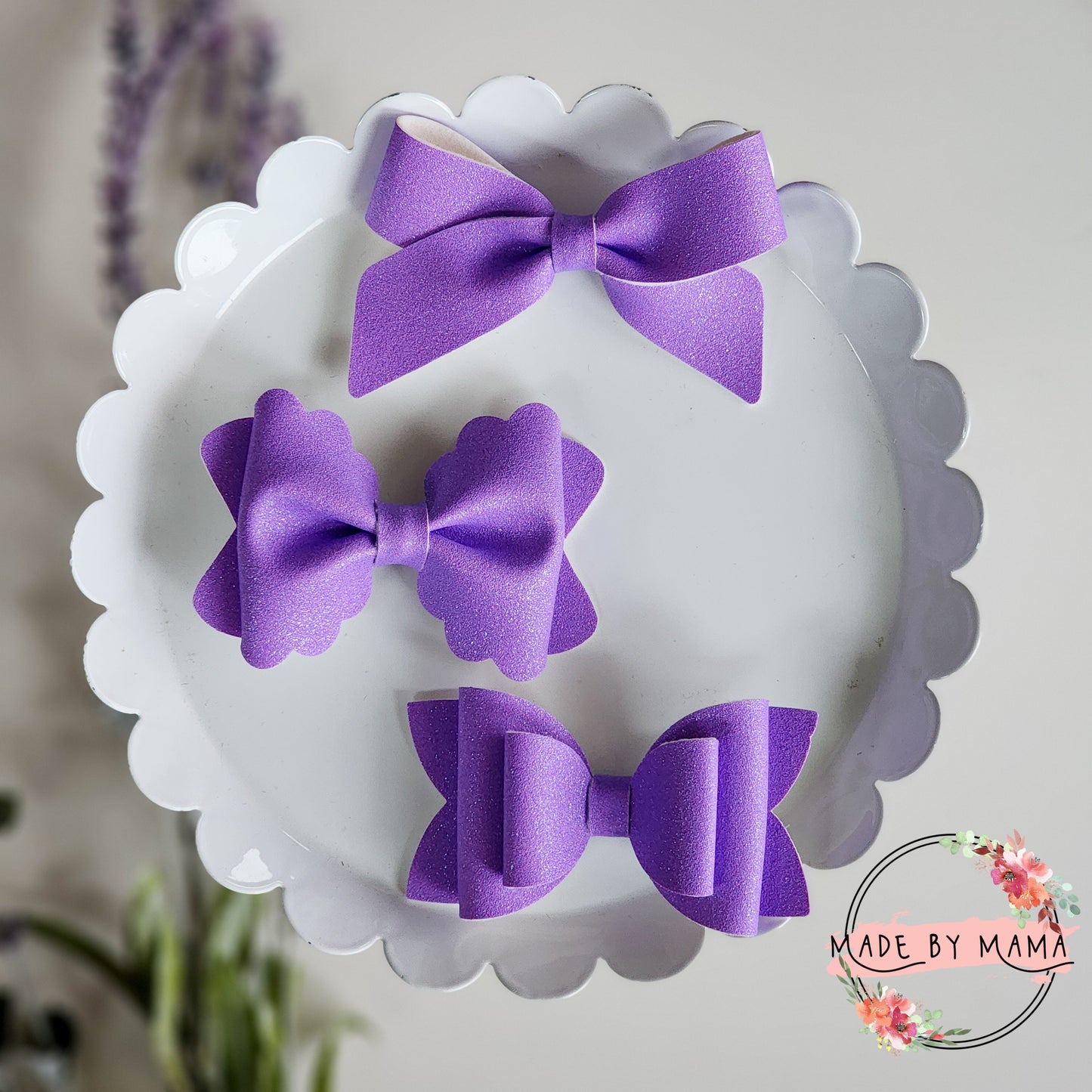 Purple Shimmer Bows