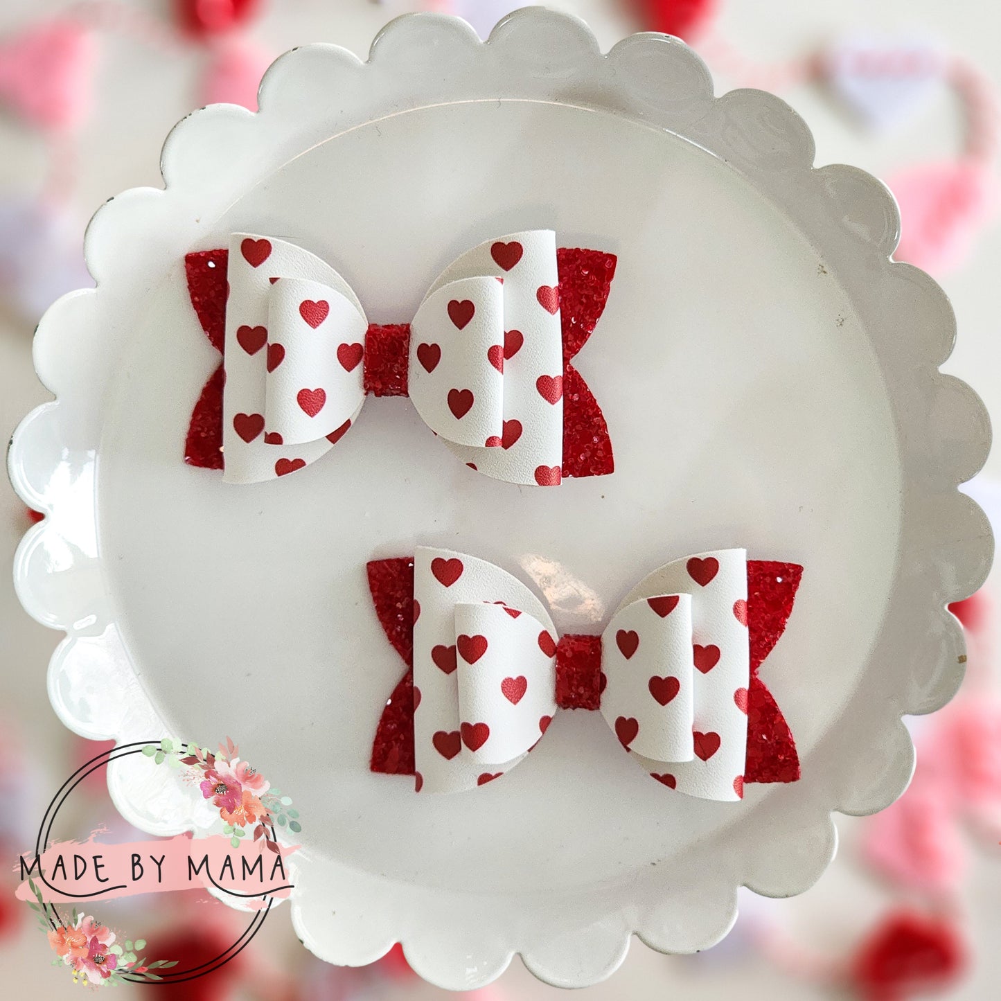 Heart Confetti Bow