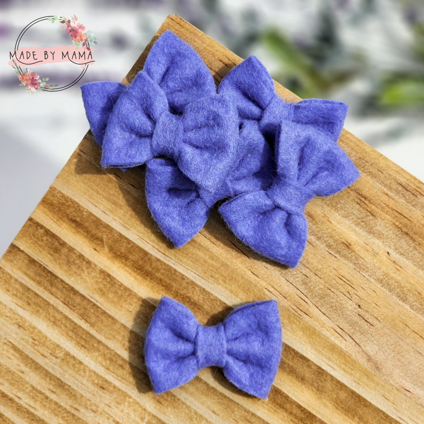 Periwinkle Felt Bow