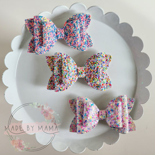 Confetti Glitter Piggie Set Bows