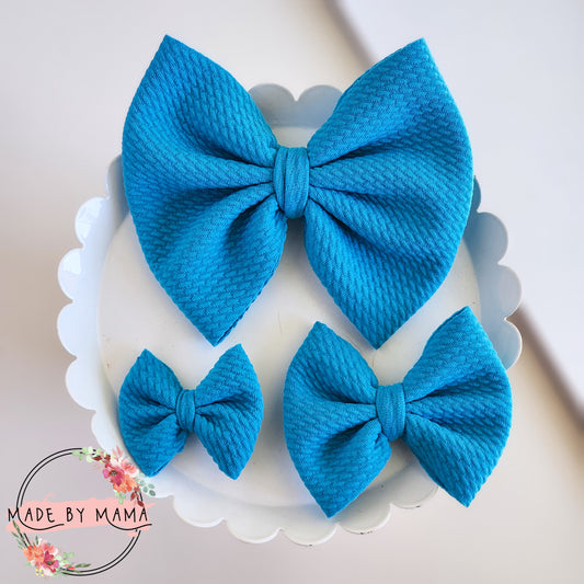 Neon Blue Bullet Bows