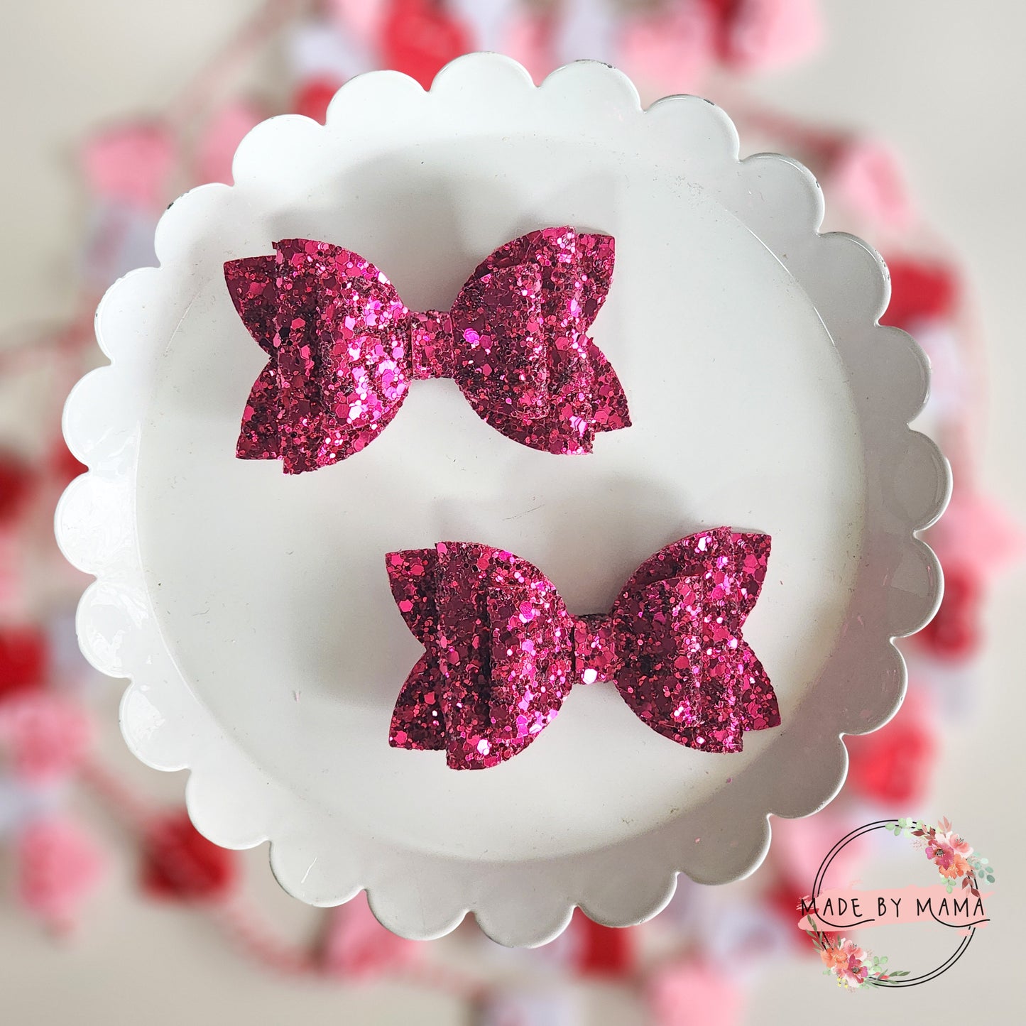 Fuchsia Pink Glitter Piggie Set