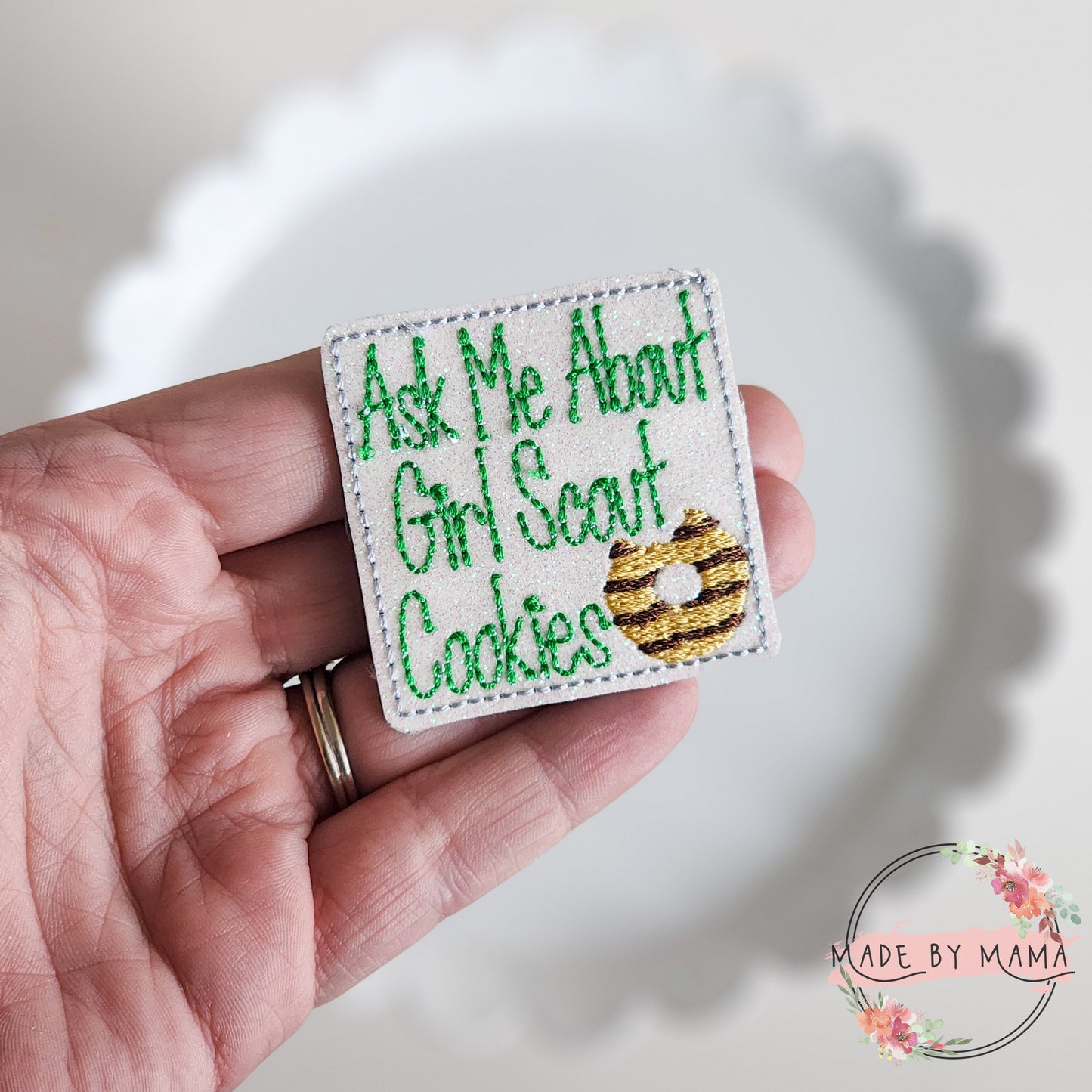 Ask Me About Cookies Feltie