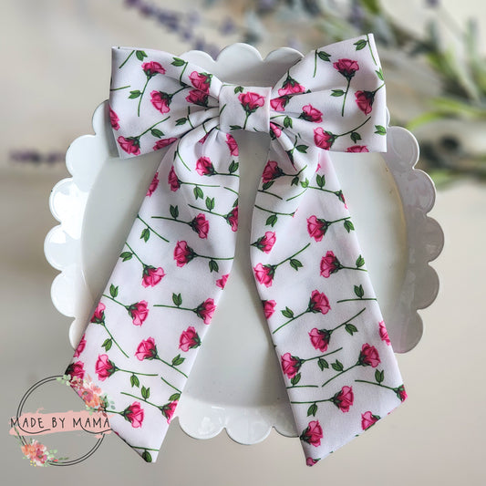 Dainty Floral Long Tail Bow
