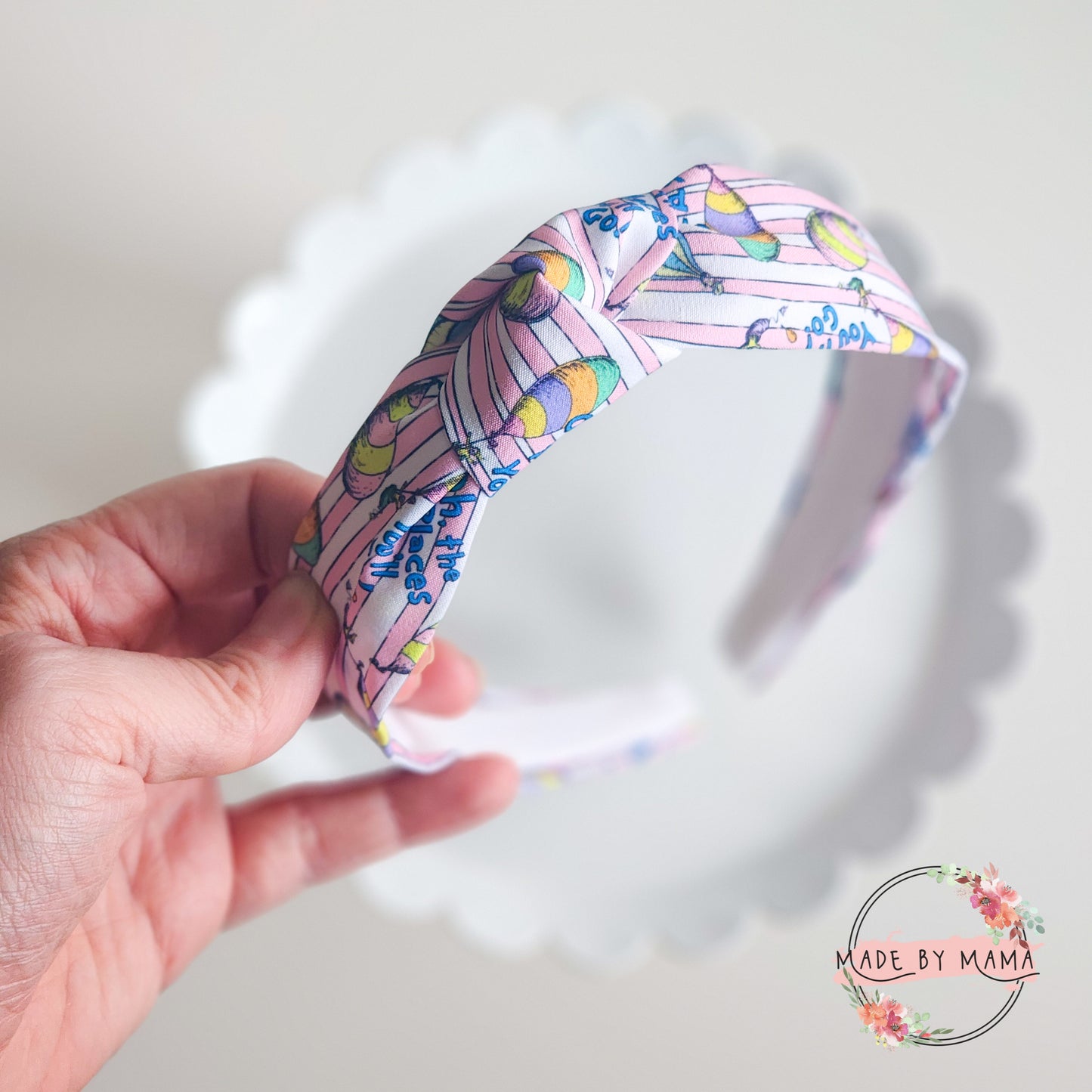 Oh The Places You'll Go Top Knot Headband