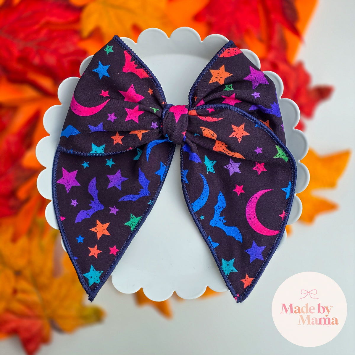 Colorful Bats Fable Bow