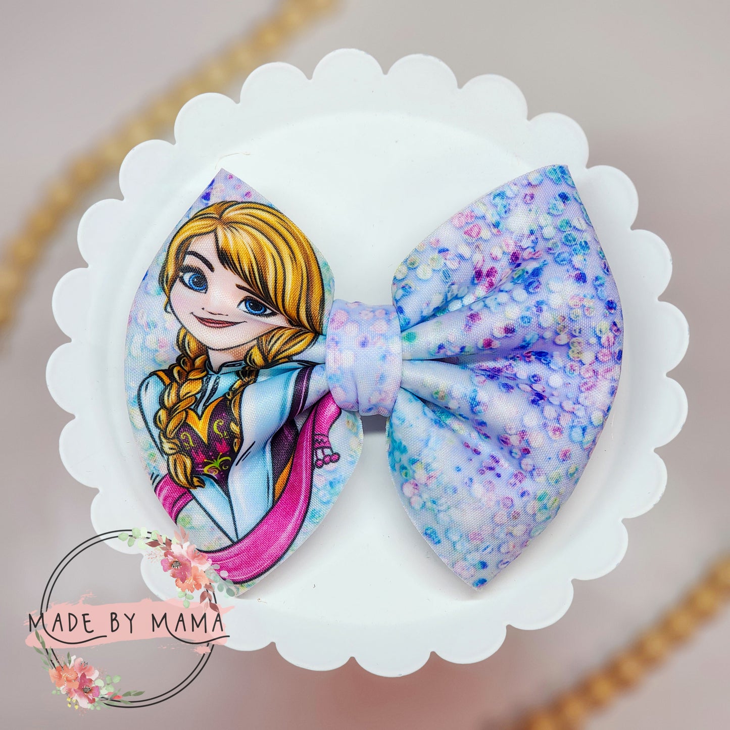 Ice Princess Glitter Scuba Bow