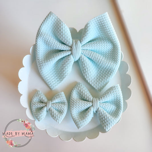 Pastel Blue Bullet Bows