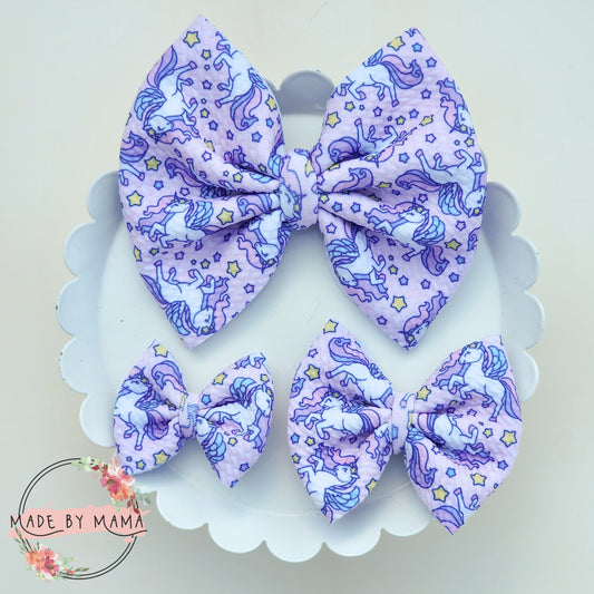 Purple Unicorn Bullet Bow
