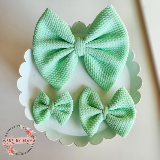 Pastel Green Bullet Bows