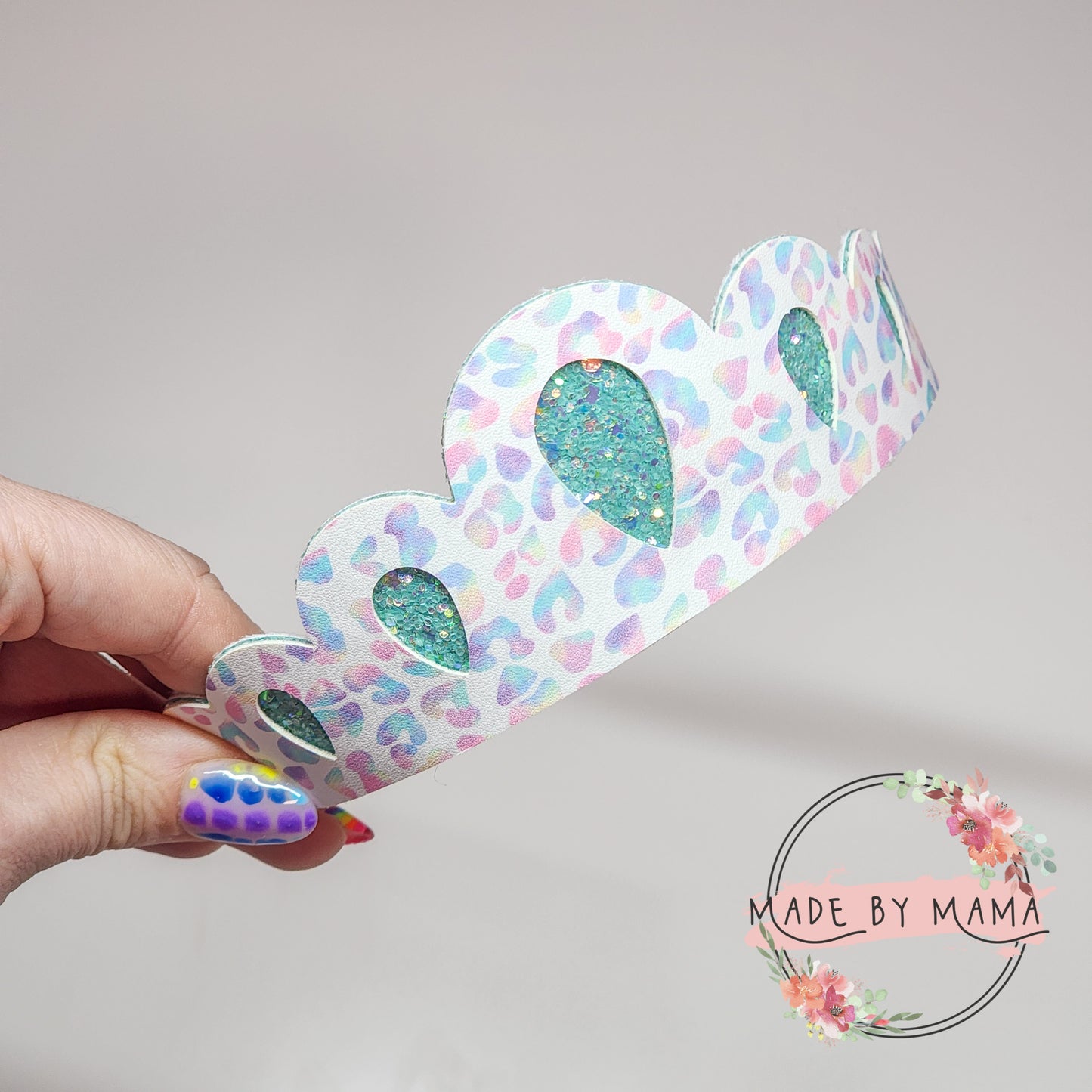 Pastel Leopard Rainbow Crown