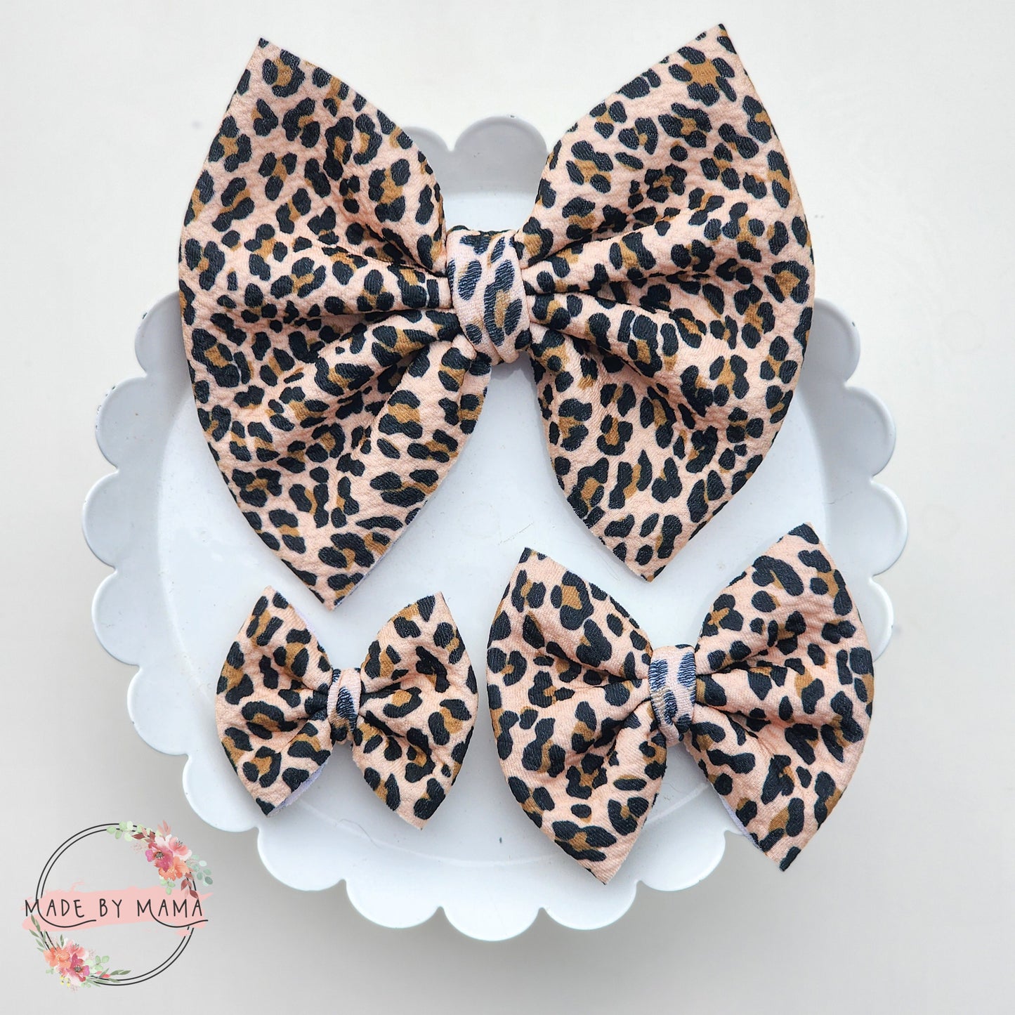 Classic Leopard Print Bullet Bow