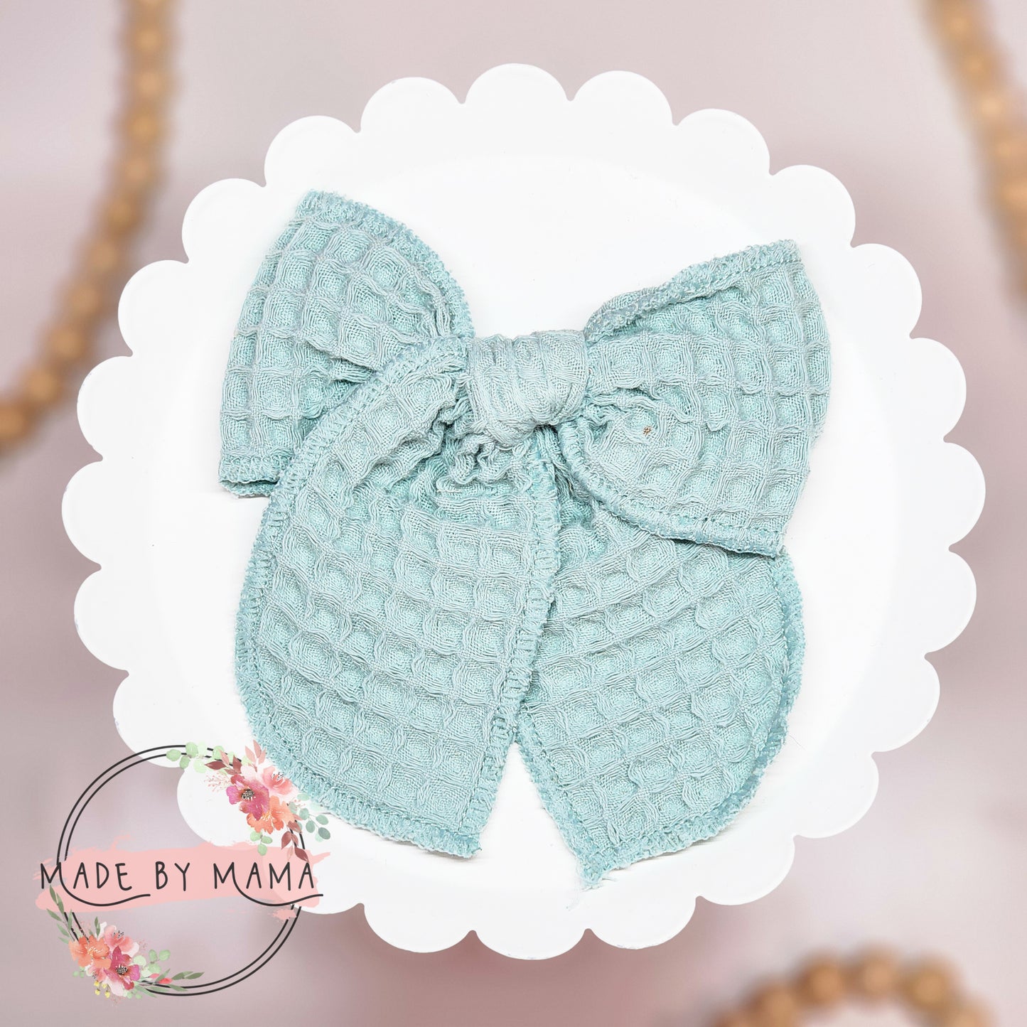 Dust Blue Handtied Bow