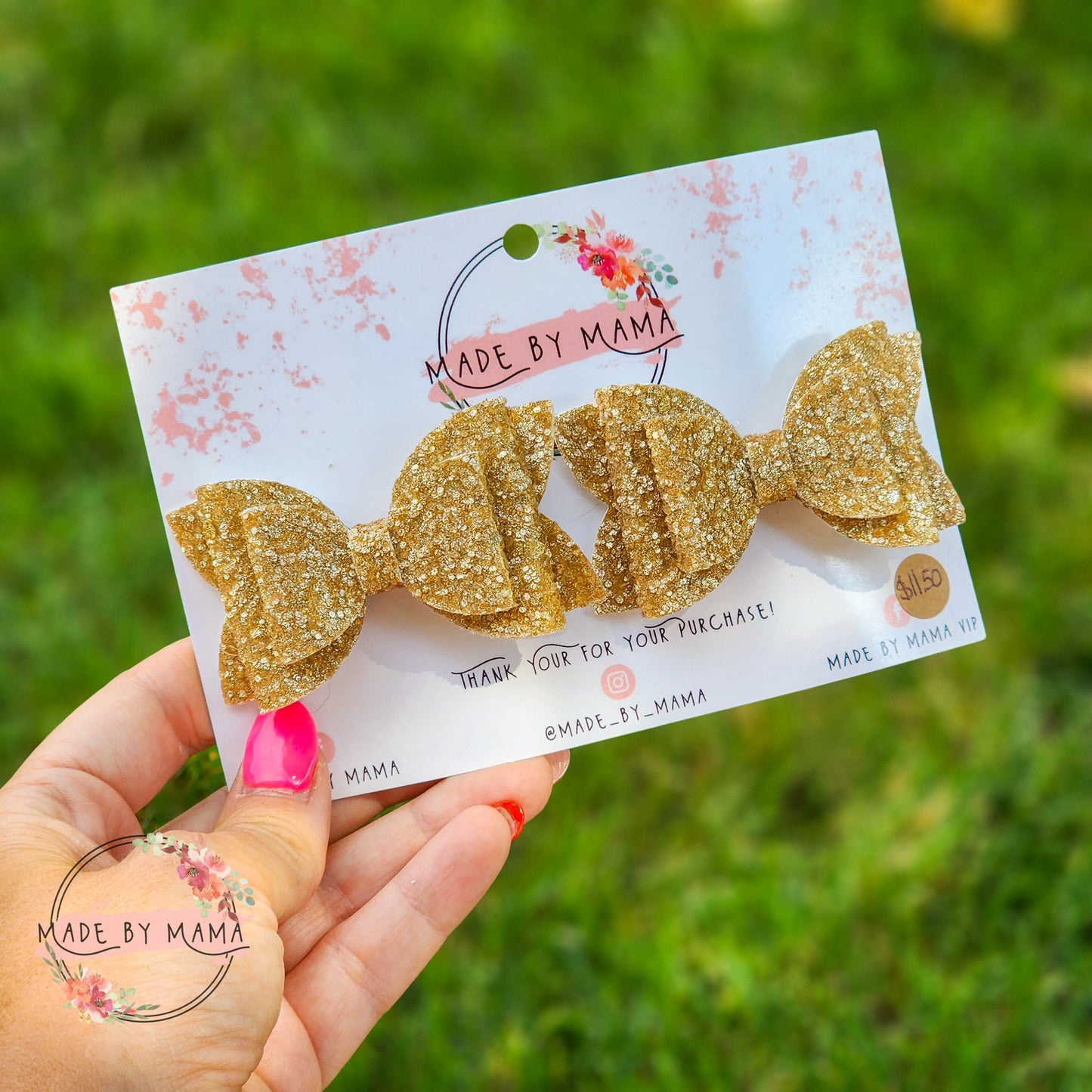 Matte Gold Glitter Piggie Set