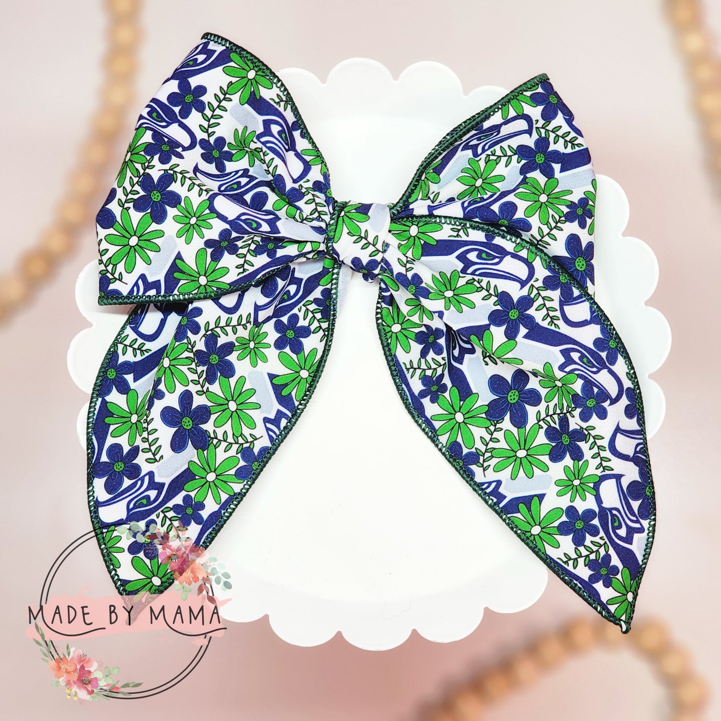 Seahawks Handtied Bow