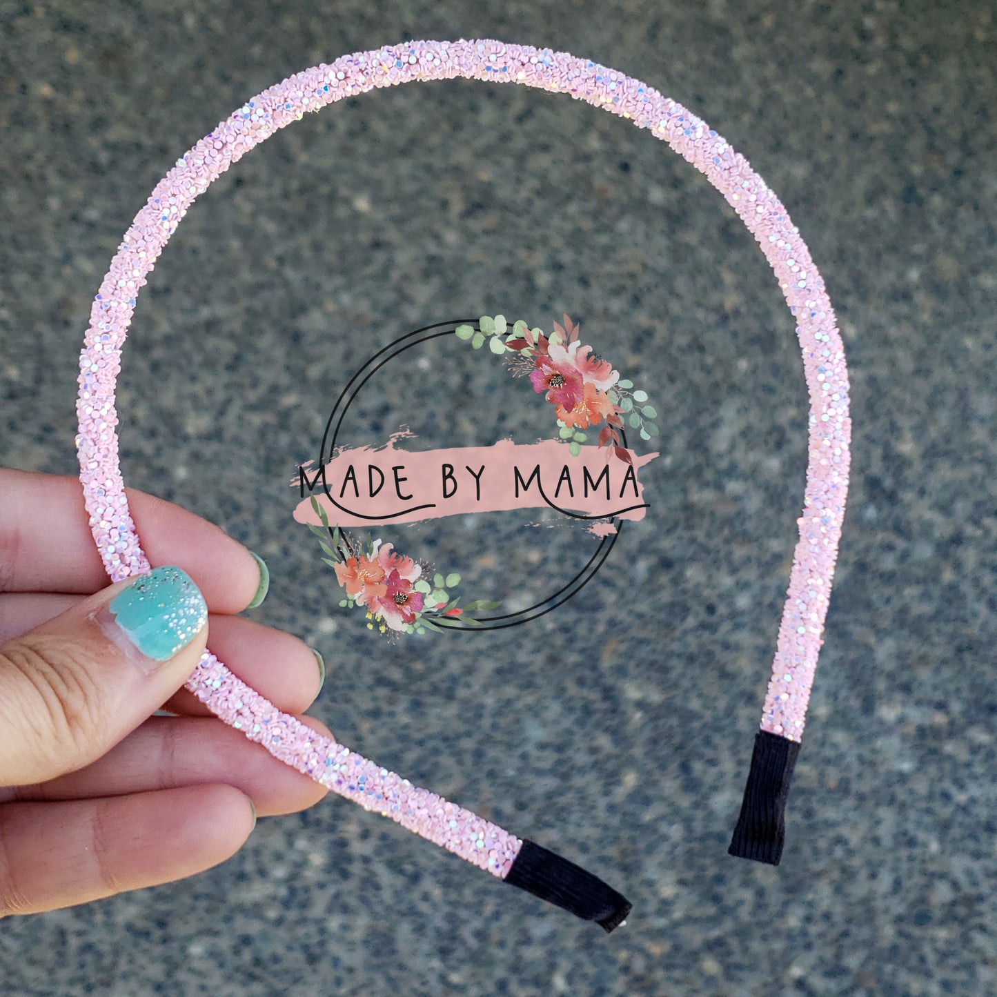 Blush Pink Glitter Headband