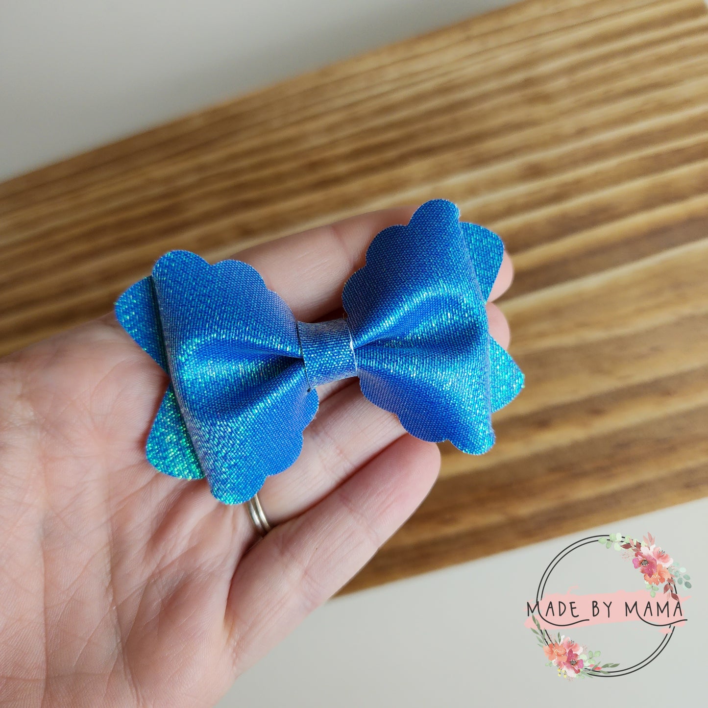 Blue Shiny Bow