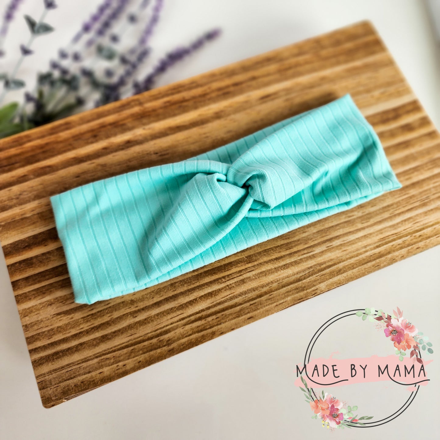 Ribbed Light Mint Twist Headband