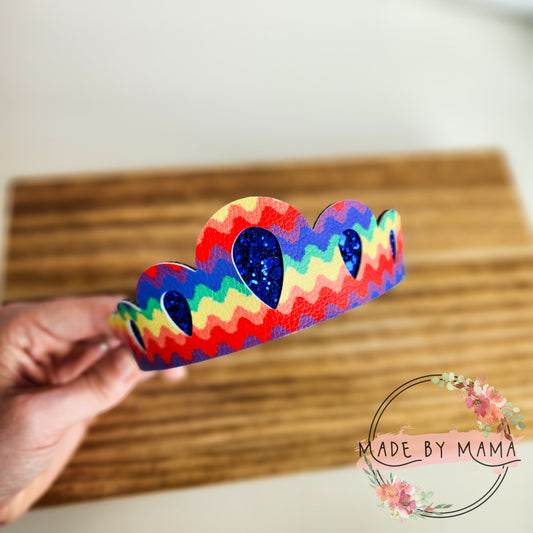 Vibrant Rainbow Crown