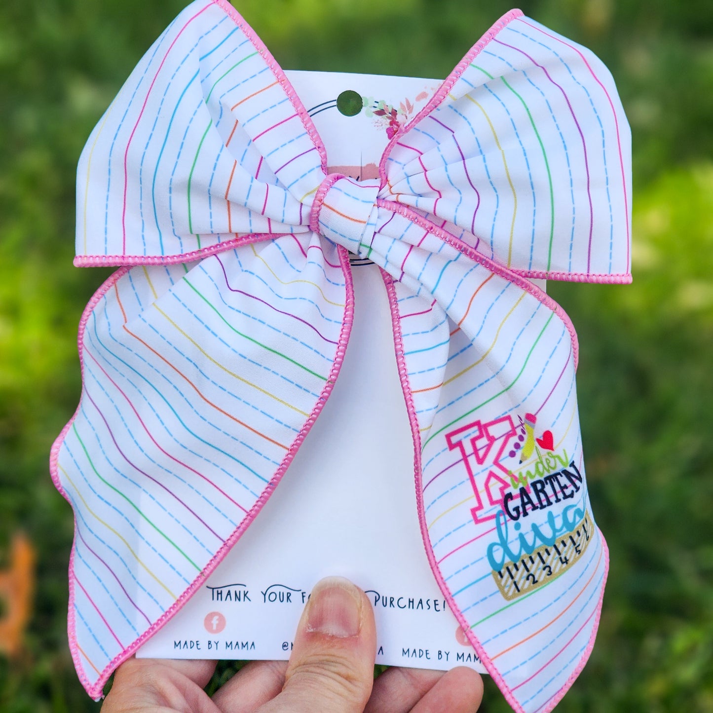 Kindergarten Diva Handtied Bow