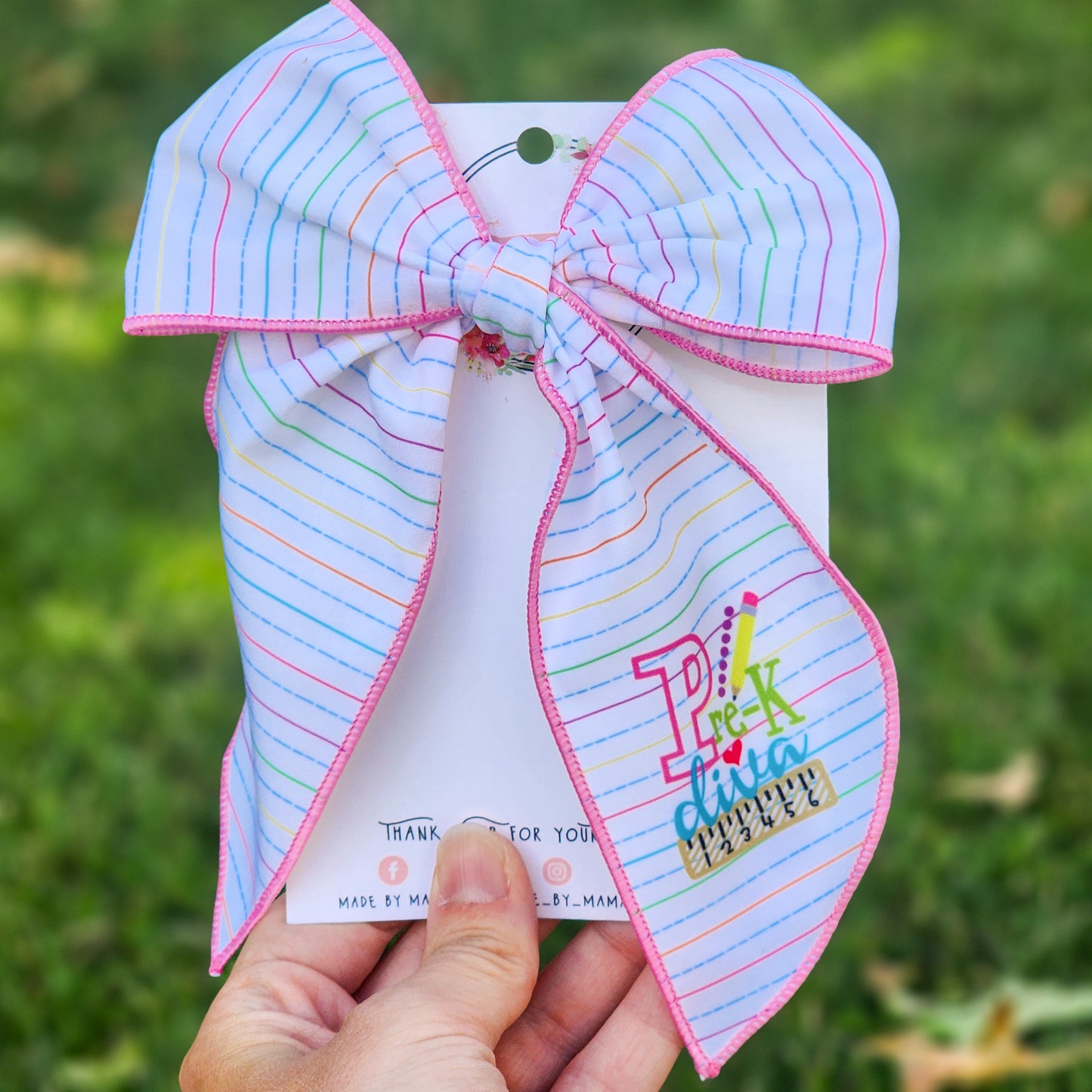 Pre-K Diva Handtied Bow