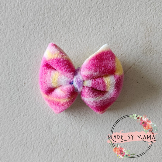 Floral Fleece 3in Bow