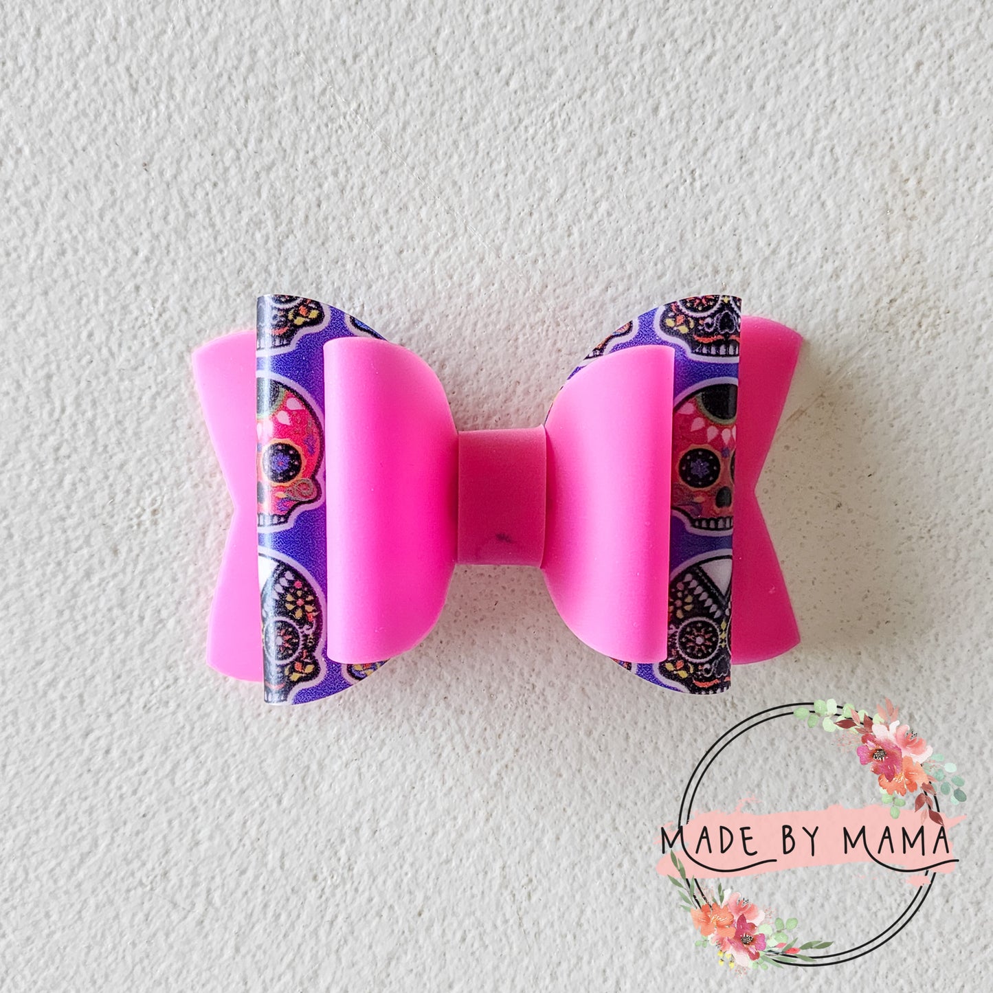 Double Layer Sugar Skull Bow