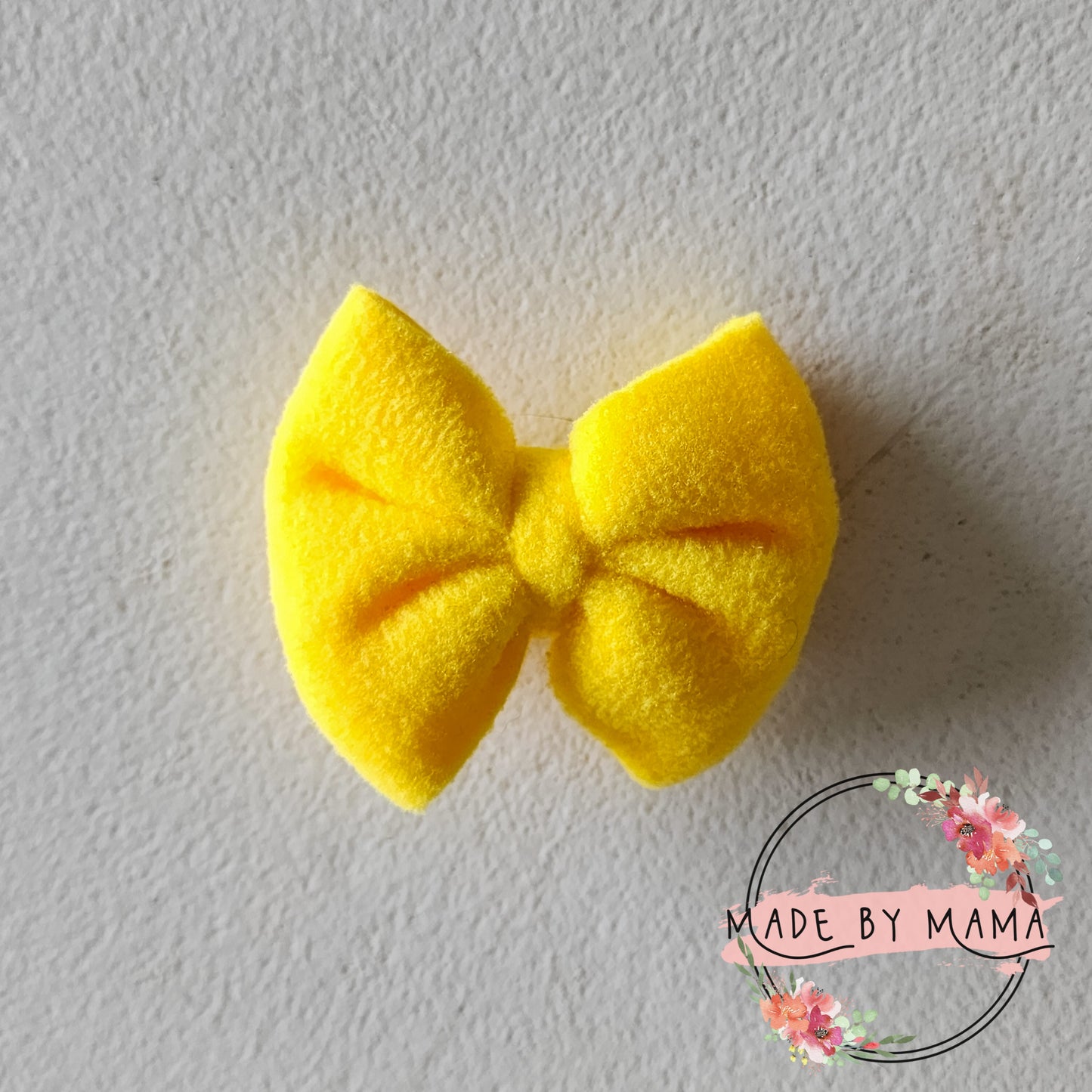 Yellow Fleece 3in Bow