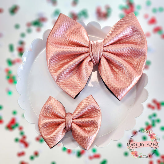 Rose Gold Metallic Bullet Bow