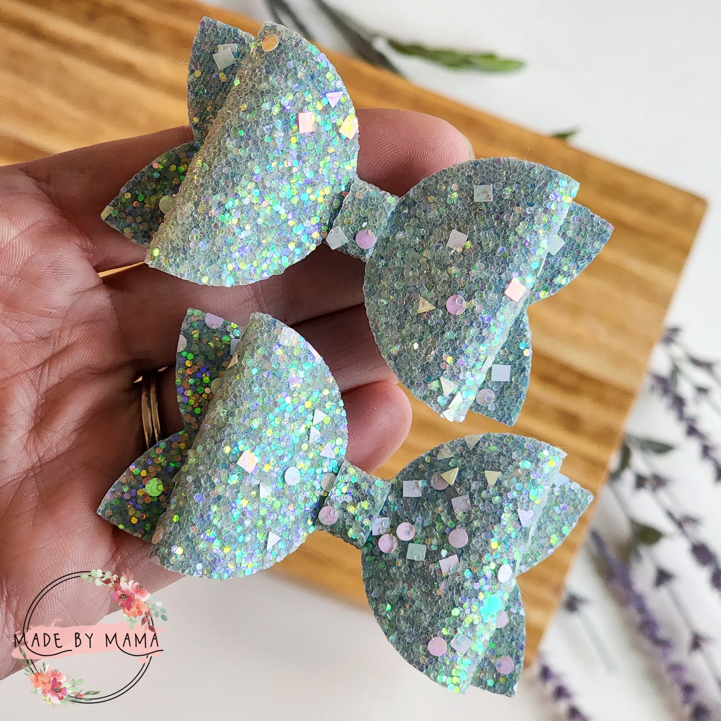 Ice Blue Glitter Piggie Set