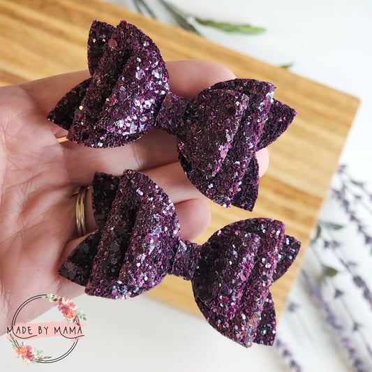 Dark Purple Glitter Piggie Set