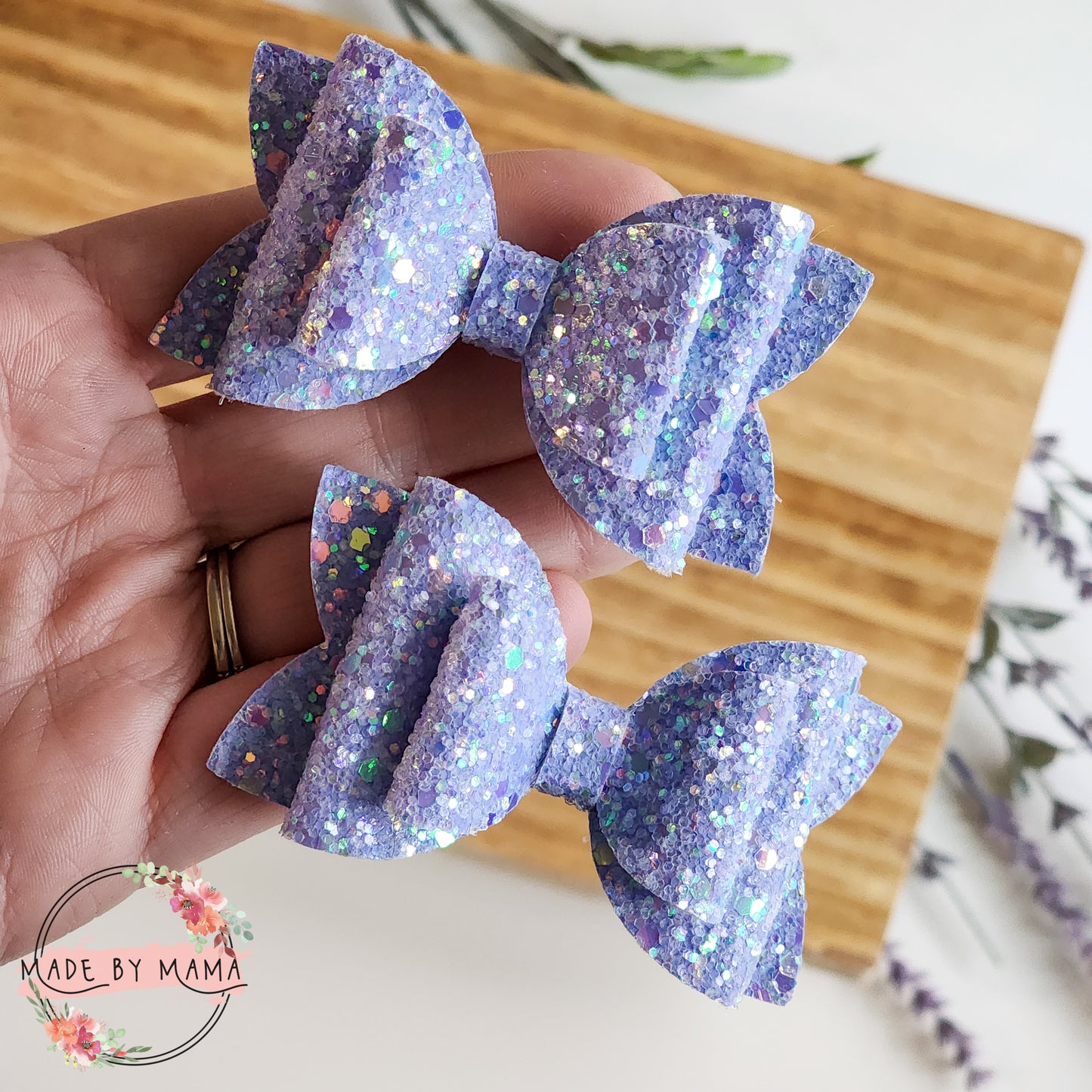 Periwinkle Glitter Piggie Set