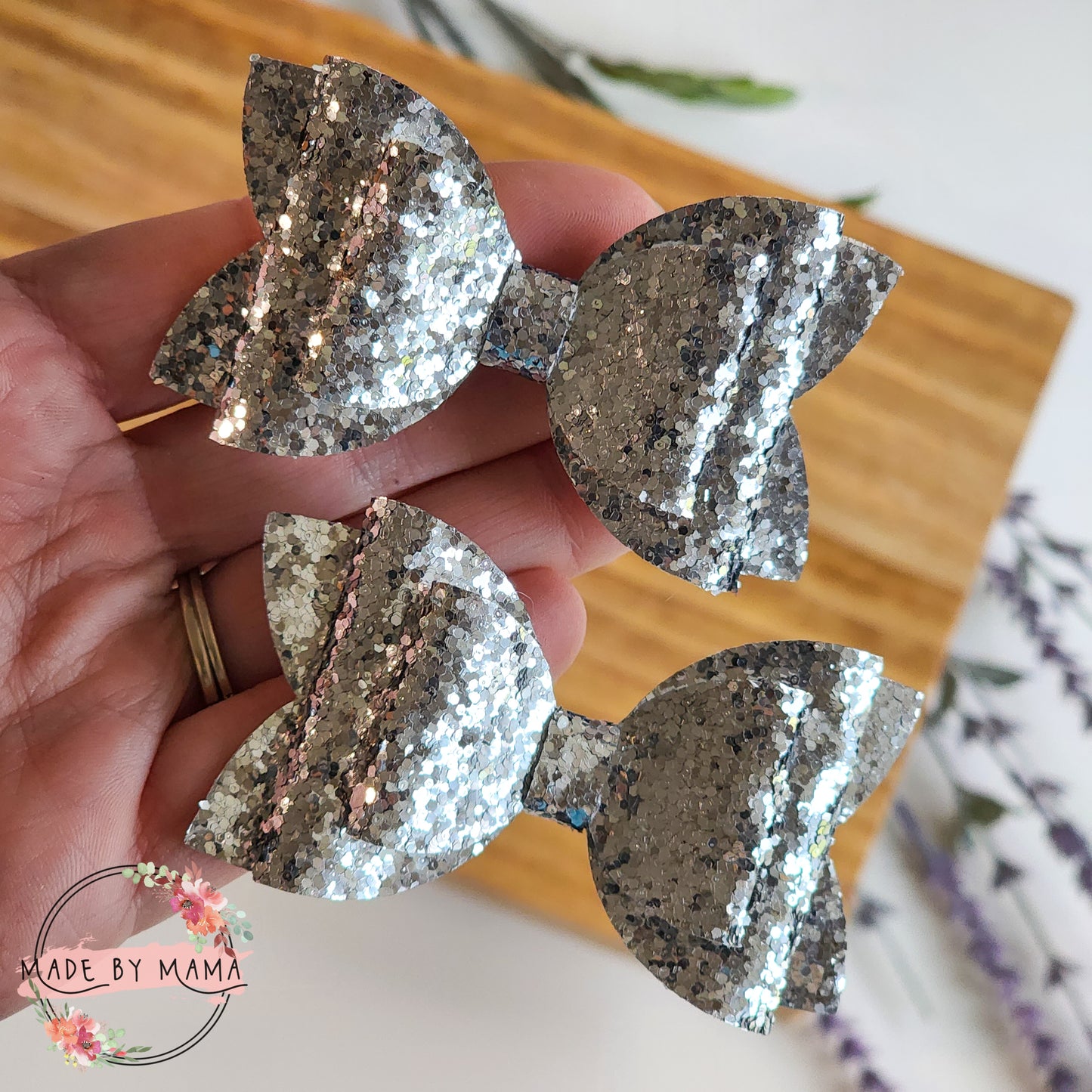 Silver Glitter Piggie Set