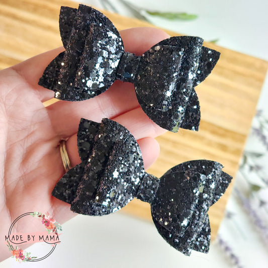 Black Glitter Piggie Set