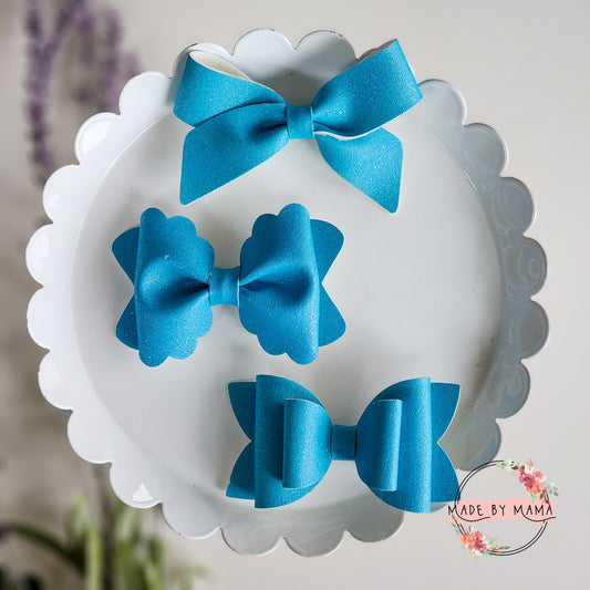 Turquoise Shimmer Bows