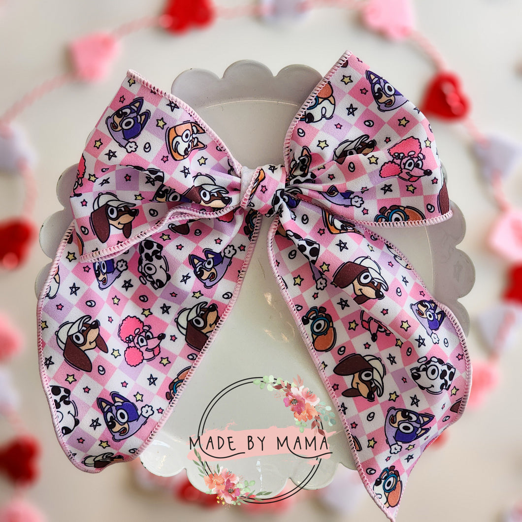Pup Sisters & Friends Heads Handtied Bow