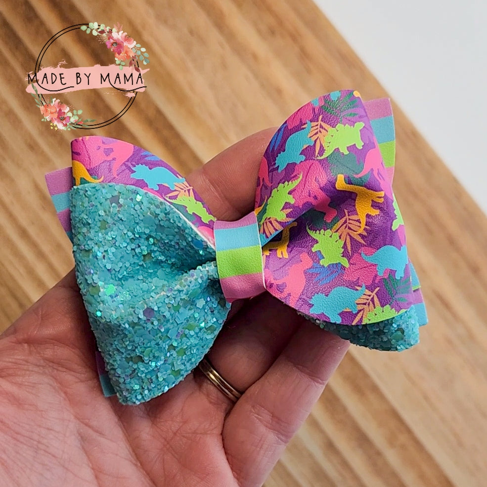 Vibrant Dino Bow