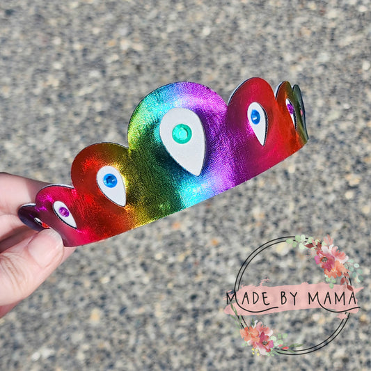 Jeweled Rainbow Ombre Crown