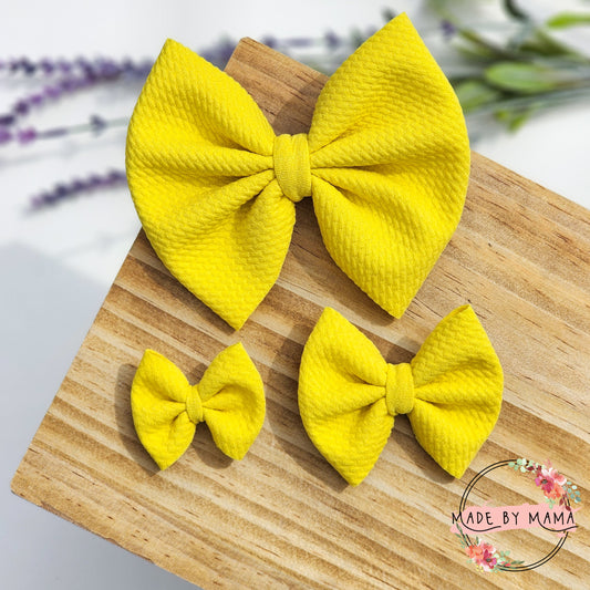 Bright Yellow Bullet Bow