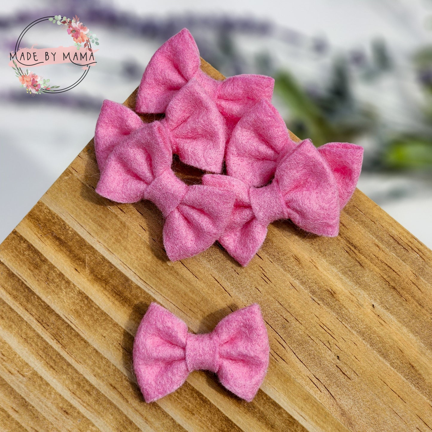 Shocking Pink Felt Bow