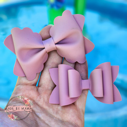 Mauve Pool Bow - WATERPROOF