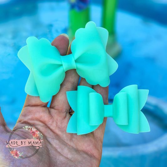 Teal Pool Bow - WATERPROOF