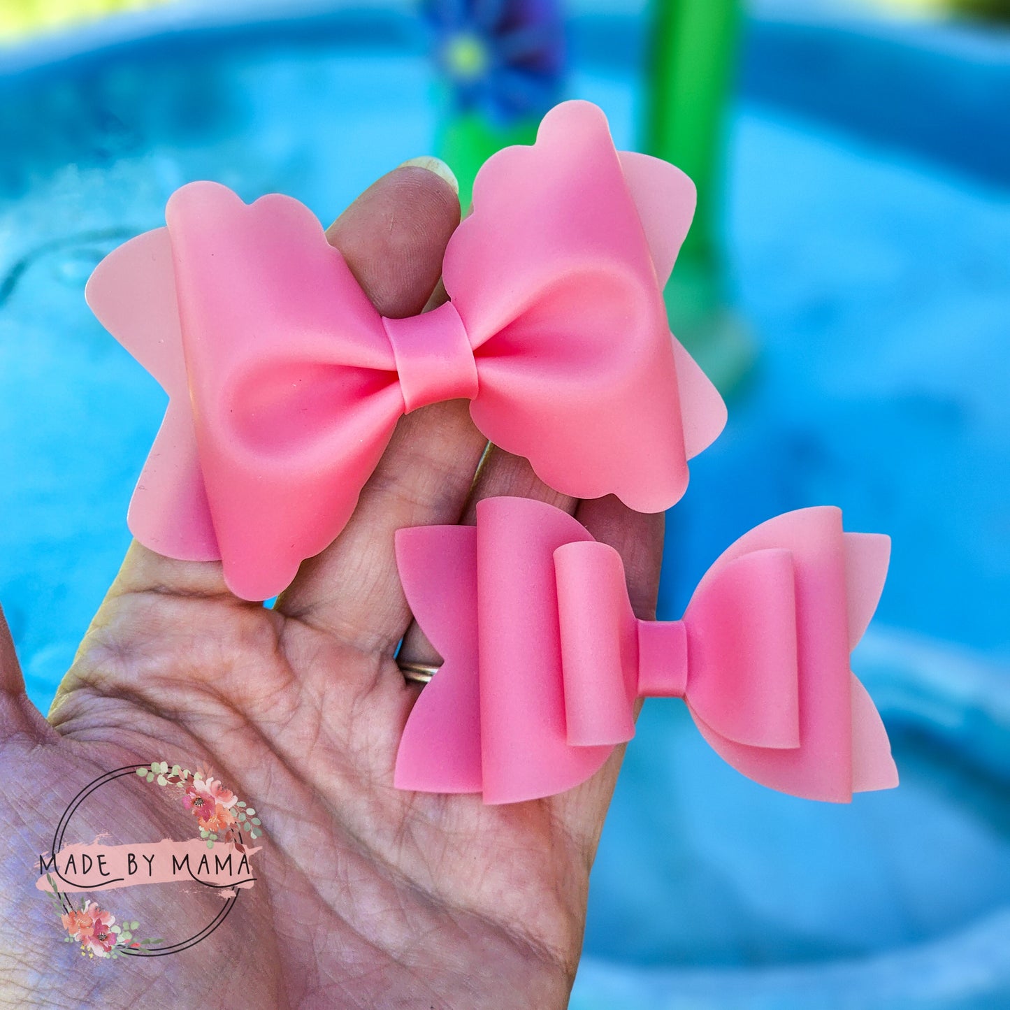 Watermelon Pink Pool Bow - WATERPROOF