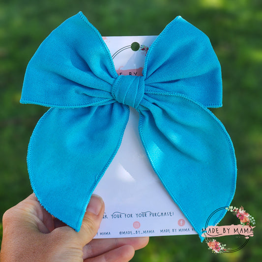 Solid Carolina Blue Handtied Bow