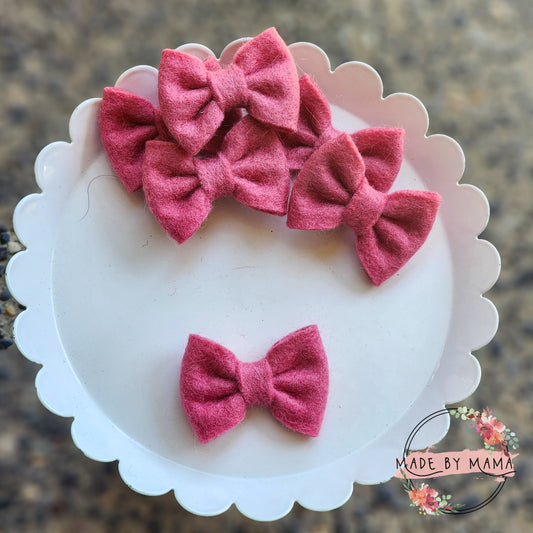 English Rose Felt Bow