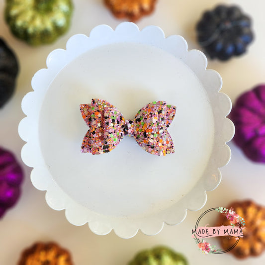 Halloween Glitter Bow