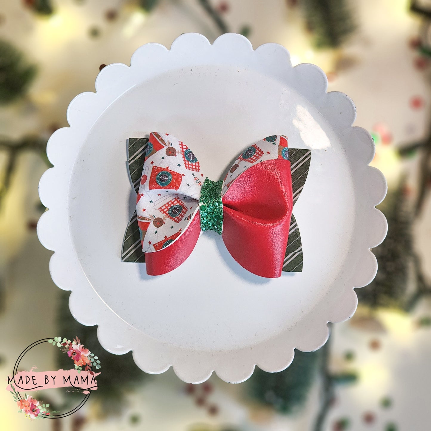 Red Christmas Cup Bow