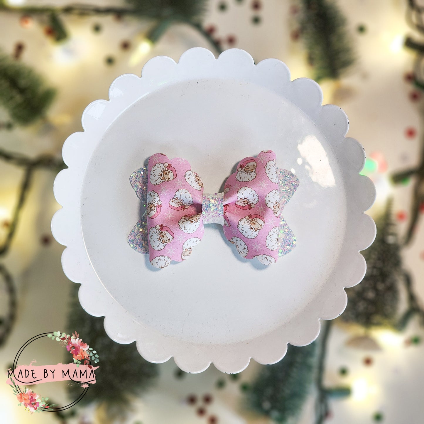 Santa Baby Glitter Bow