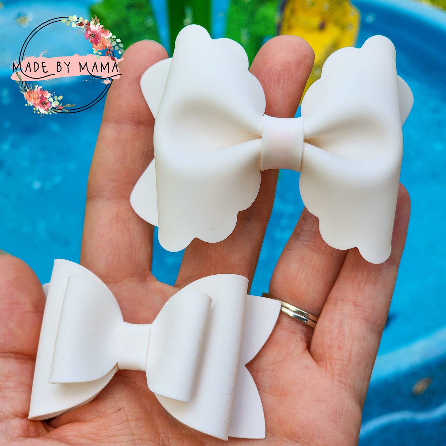 White Pool Bow - WATERPROOF